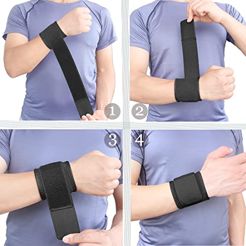 YUNYILAN 2 Pack Wrist Brace Adjustable Wrist Support Wrist Straps for Fitness Weightlifting, Tendonitis, Carpal Tunnel Art...