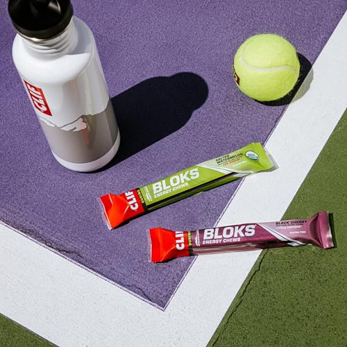 CLIF BLOKS - Black Cherry Flavor with Caffeine - Energy Chews - Non-GMO - Plant Based - Fast Fuel for Cycling and Running...