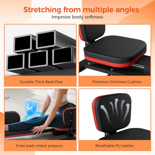 Adjustable Leg Stretcher Machine,330lbs Leg Stretcher Split Machine,Heavy Duty Steel Leg Extension Machines for Home Yoga ...