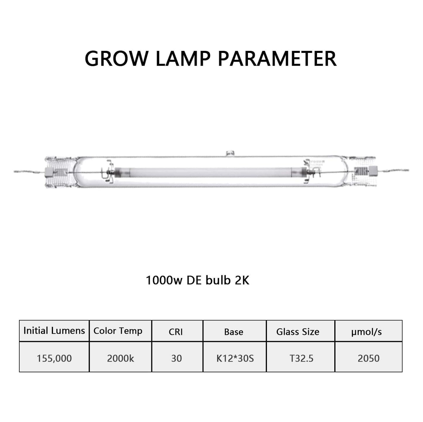 Generic Raylux 1000W Grow Light System, DE HPS Bulb, Open Style Reflector, Aluminum, Silver, with Controller Port