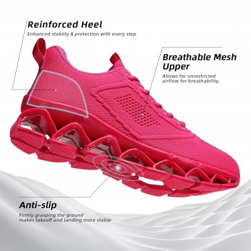 Womens Walking Shoes Fashion Running Tennis Blade Sneakers Mesh Breathable Athletic Sport Gym
