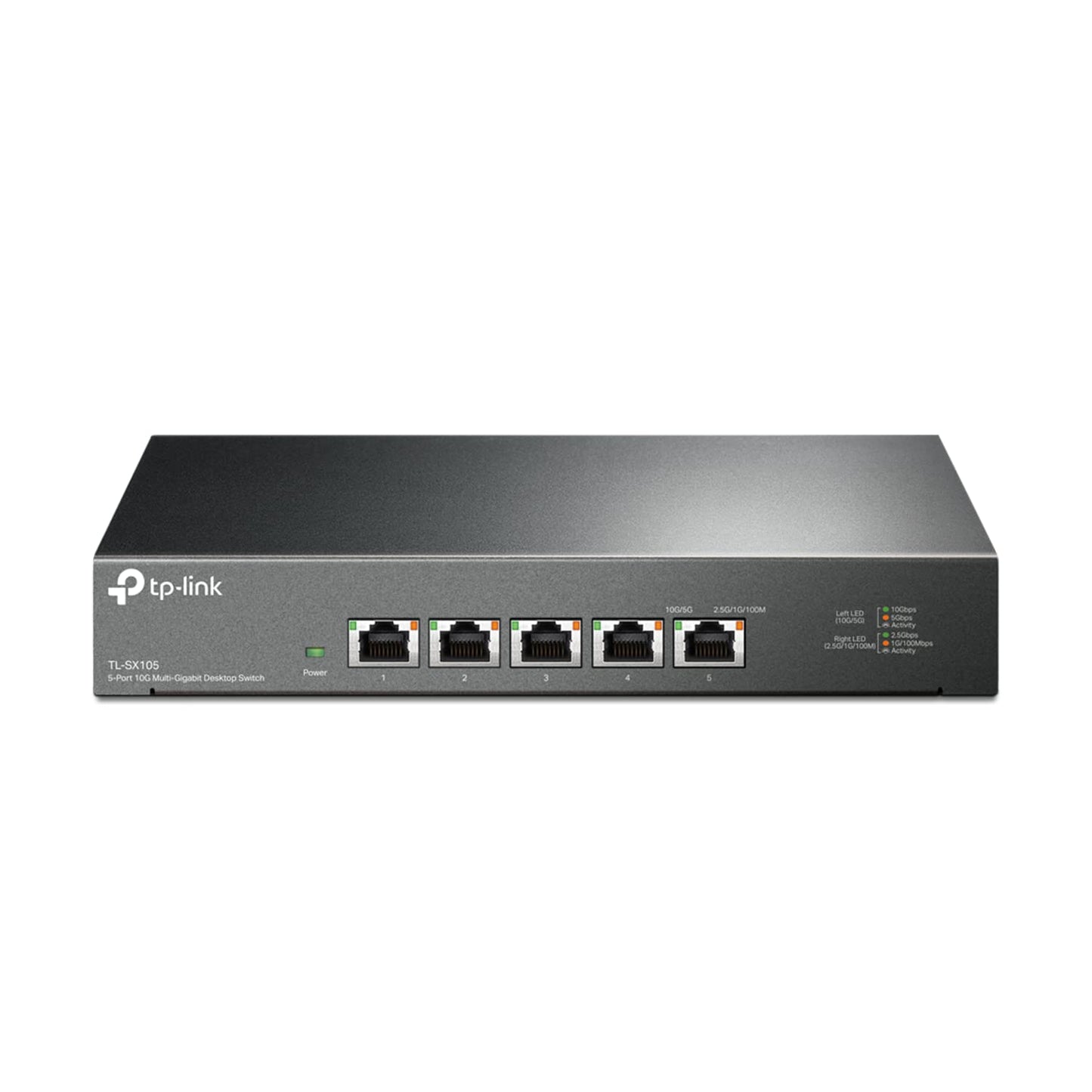 Tp-Link Tl-Sx105 | 5 Port 10G/Multi-Gig Unmanaged Ethernet Switch | Desktop/Wall-Mount | Plug & Play | Fanless | Sturdy Metal Ca