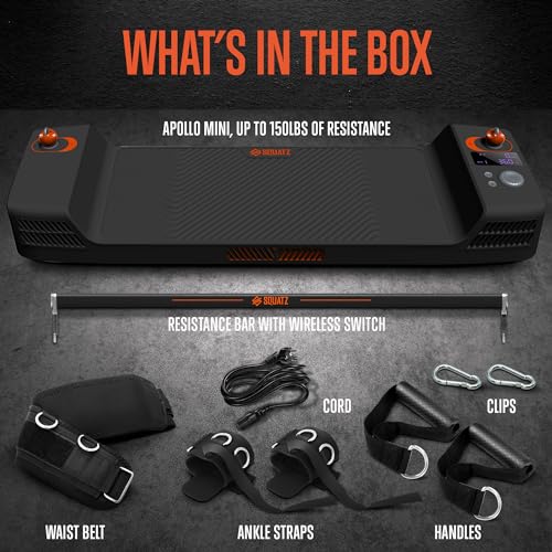 SQUATZ Apollo Board Mini: 150lb Resistance Smart Cable Machine, Functional Trainer for Full Body Workouts, Full Body Stren...