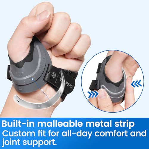 Velpeau CMC Thumb Brace for Osteoarthritis - with Shape-memory Restriction Splint, CMC Joint Stabilizer, Basal Thumb Arthr...