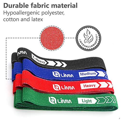 Fittest Pro by Limm Resistance Bands for Legs and Butt, Fabric Exercise Loop Bands Yoga, Pilates, Rehab, Fitness and Home ...