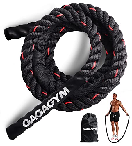 Weighted Jump Rope for Fitness - 9.8ft Heavy Battle Ropes for Exercise, 3LB Workout Rope for Women & Men, Skipping Rope Fo...