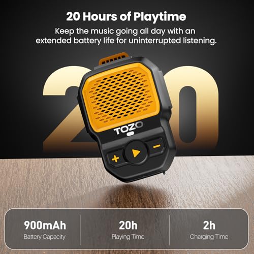 TOZO PM1 AI Smart Speaker with AI Assistants, Wearable Speaker for Hands-Free, 20 Hour Playtime Clip-On Wireless Portable ...