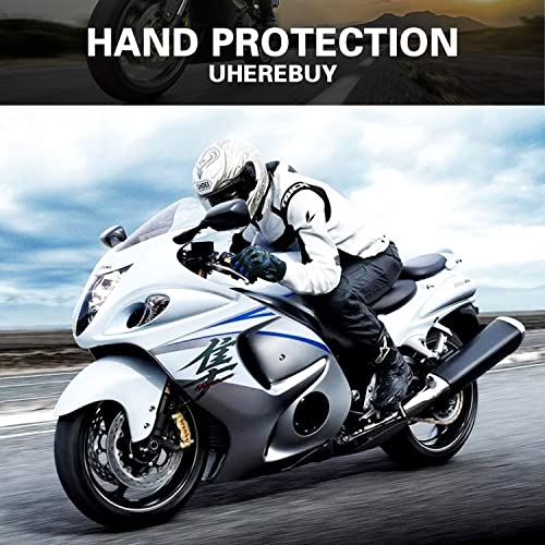 UHEREBUY Motorcycle Gloves Touch Screen Full Finger Riding Gloves Knuckle Protection for Men and Women for Dirt Riding, Ro...