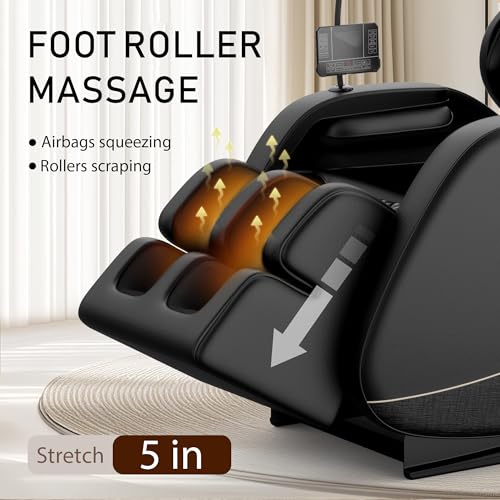 AYJOIR 2026 Massage Chair Full Body, Zero Gravity SL-Track Shiatsu Massage Recliner Chair with Body Scan, 6 Fix Point Roll...