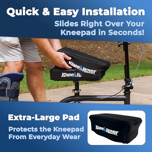 KneeRover Memory Pad Knee Scooter Pad Cover Cushion - Knee Rover Pad Accessory Features Removable Cover and Comfortable Me...