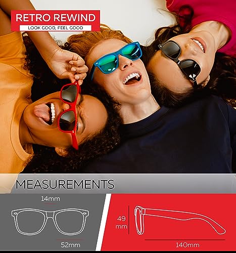 Retro Rewind Polarized Sunglasses for Men and Women - UV Protection Classic Sun Glasses