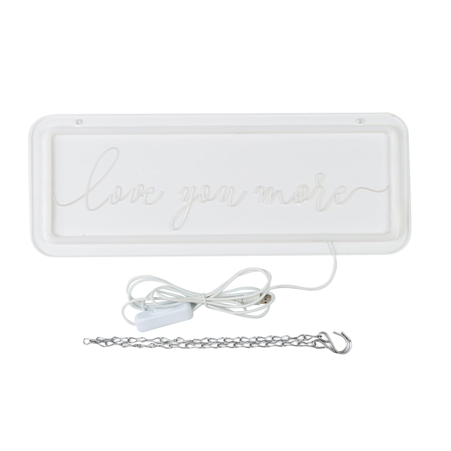 Qbanziou Love You More Neon Sign