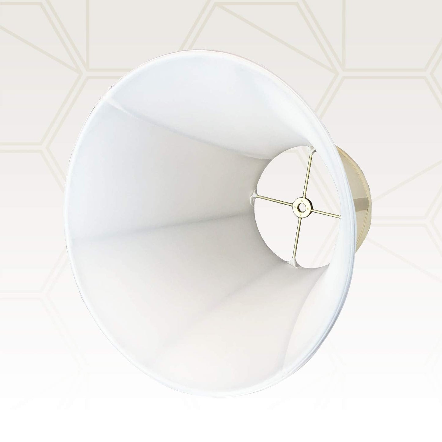 Royal Designs, Inc. True Bell Lamp Shade, Faux Silk, 7in x 14in x 11.5in, Beige, 2-Pack, Model BSO-704-14BG-