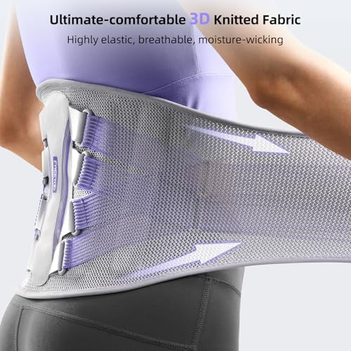 FREETOO Back Brace for Lower Back Pain Women with Bionic Support System, Adjustable Knitted Lumbar Support Belt, Breathabl...