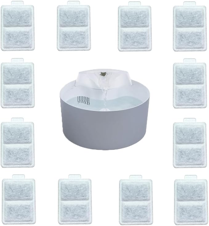 Amazinpure 12X Replacement Small Water Filter Compatible With Whisker City Automatic Pet Fountain Free-fall fountain and C...
