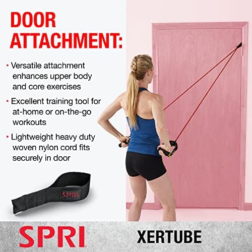 SPRI Xertube Resistance Bands with Handles – All Exercise Cords Sold Separately with Home Gym Workout Fitness Door Anchor ...