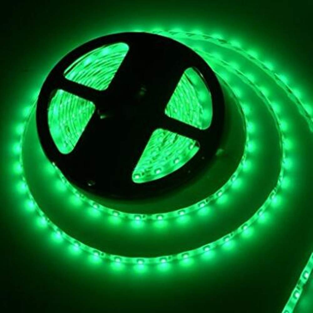 Velain 12V LED Strip Light, 16.4ft Waterproof Flexible Rope Light, 300 LEDs SMD5050, Green