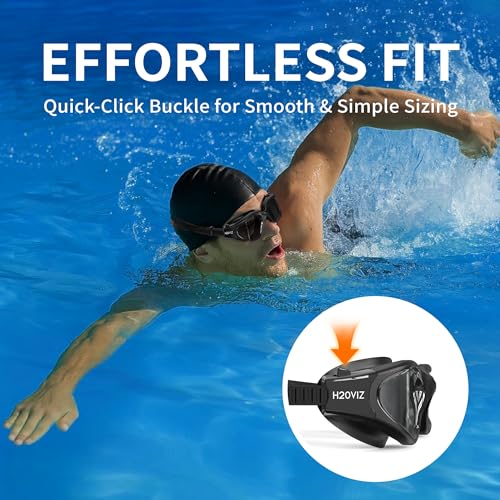 H20VIZ Swimming Goggles | Polarised, Anti-Fog, UV400 Protection, Anti-Leak, Includes Pro Swim Ear Plugs | Men Women Teens