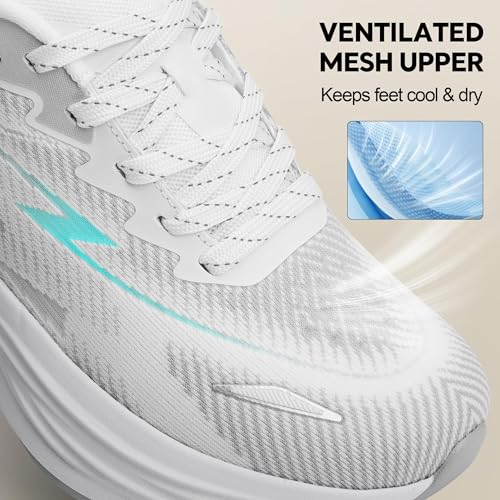 HiBird Women's Slip-On Walking Running Shoes Comfort Tennis Shoes - Cushioned Lightweight Breathable Non-Slip Fashion Snea...