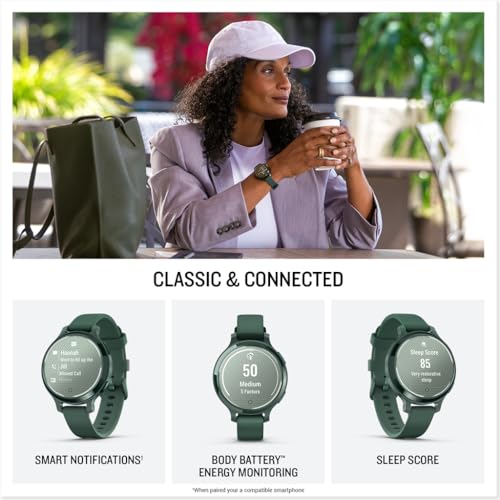 Garmin Lily® 2 Active, Small and Stylish Smartwatch, Built-in GPS, Hidden Display, Patterned Lens, Up to 9 Days Battery Li...