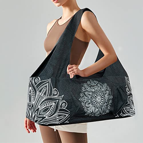 Yoga Mat Bag - Large Yoga Bag with Yoga Mat Strap, Zipper and Pockets - Yoga Bags and Carriers Fits All Your Stuff - Perso...