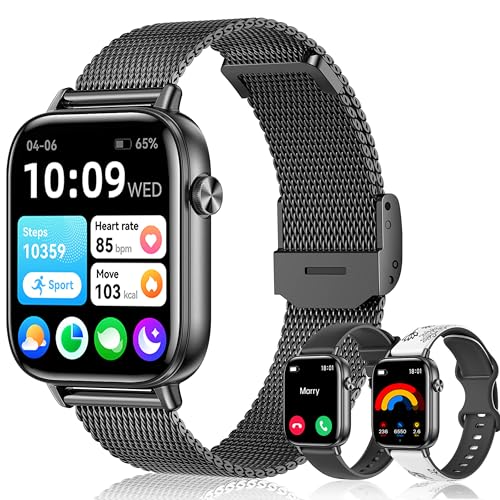 Smart Watch for Men Women (Answer/Make Calls) 1.83" HD 3 Bands Smartwatch Compatible Android iPhone Phones with Fitness St...
