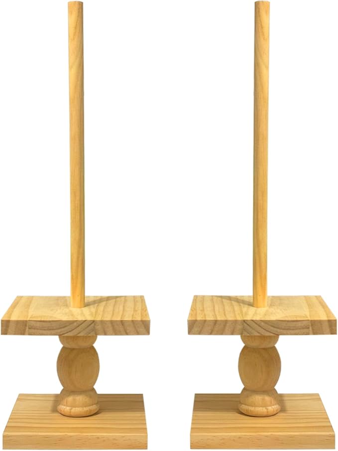 2 Pcs Donut Stand Wooden Square Doughnut Stand Bagel Stand Donut Display Tower for Dessert Table Doughnut Holders for Party Donut Display Stand for Birthday Banquet (Wooden)