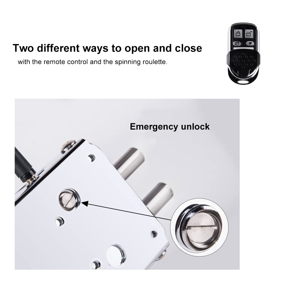 Splenssy Electronic Intelligent Home Door Lock Kit, Smart Wireless Anti-Theft Home Security Keyless Deadbolt Access Control System with 4pcs Remote Control