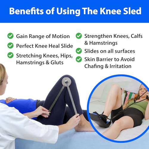 KneeSled Best choice after knee replacement surgery increases range of motion, stretches knees, improving mobility and fle...