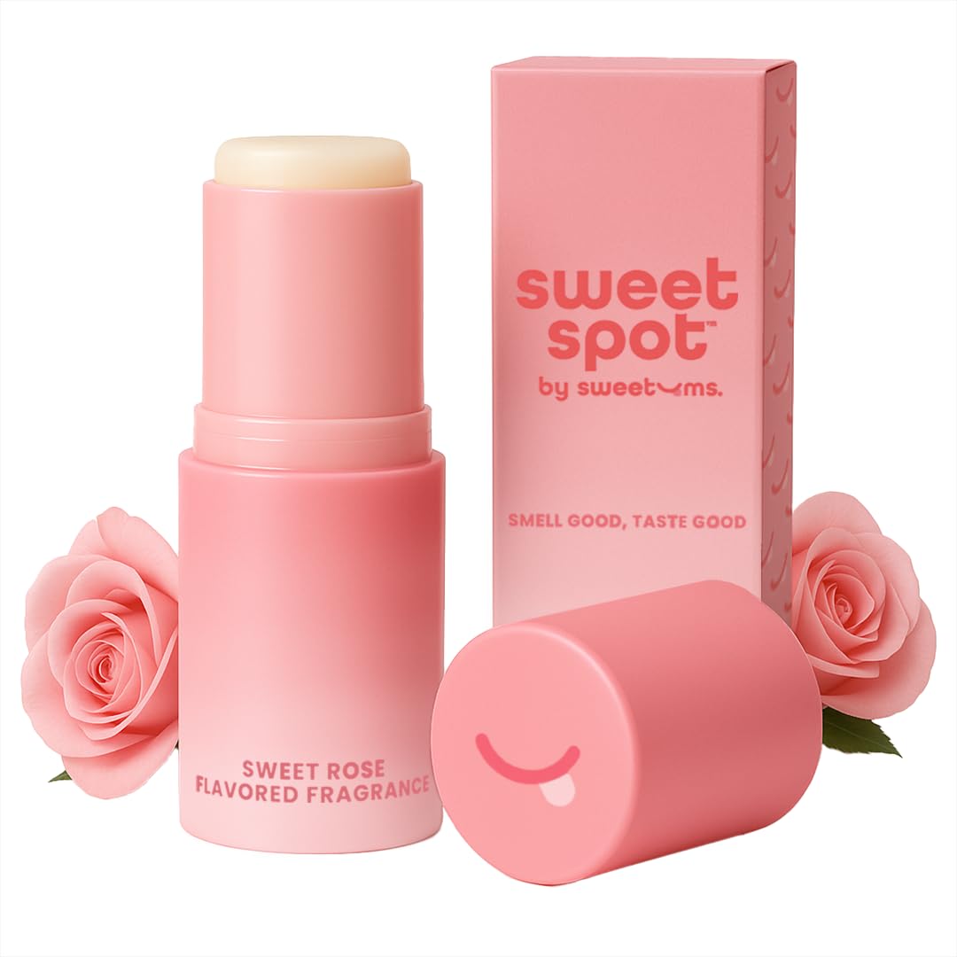 SweetSpot Flavored Solid Perfume Stick, Portable Travel Perfumes for Women, Long Lasting Fragrances, Non Sticky Formula, Natural Ingredients, Fragrance Stick (Sweet Rose)