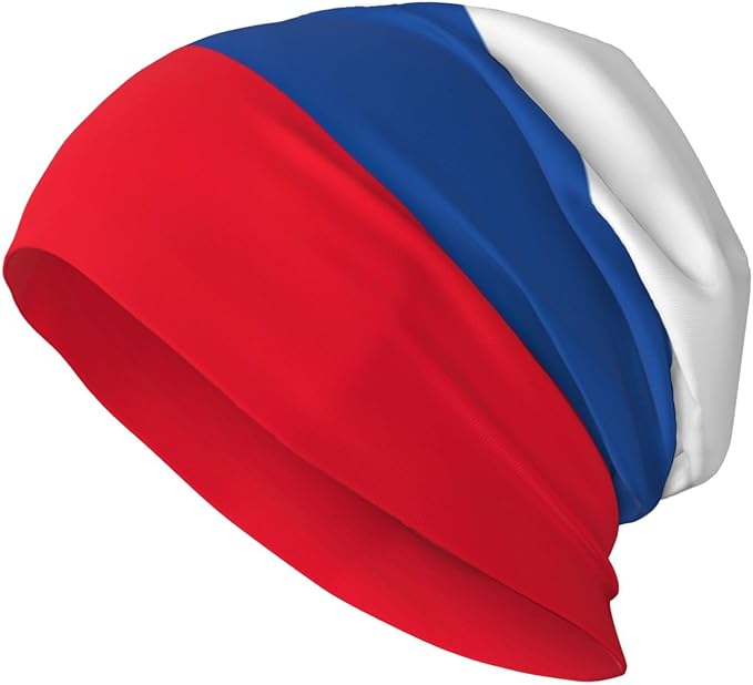 sackhg Flag of Slovakia Print Winter Beanie Hat Men Women Soft Lightweight Thermal Cap for Outdoor Skiing Wear Black