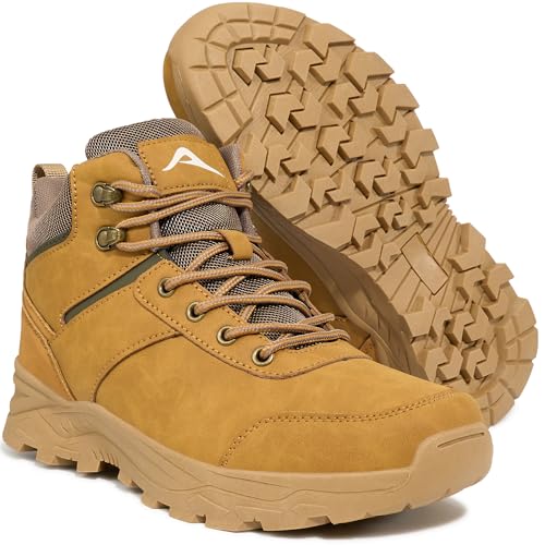 HARENCE Men's Waterproof Hiking Boots Lightweight Slip-Resistant Ankle Support for Trekking Walking
