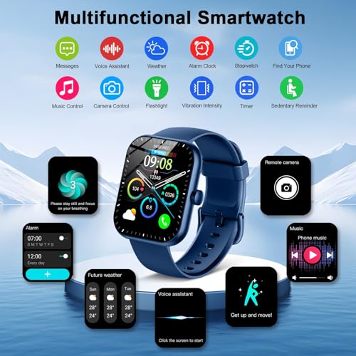 Smart Watch (Answer/Make Call), 1.96" HD Smartwatch for Women, 2025 Fitness Watch with 112+ Sport Mode/Pedometer/Calories/...