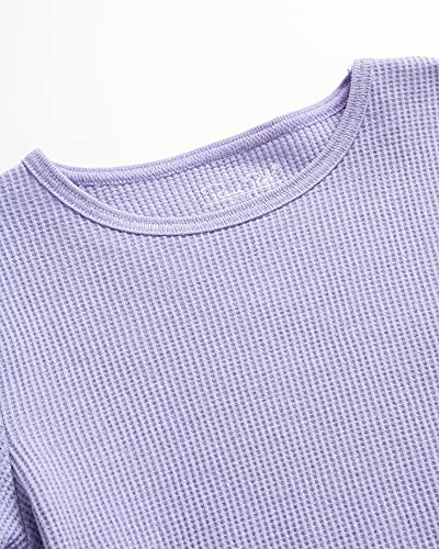 Rene Rofe Girls Thermal Set - 2 Piece Waffle Knit Thermal Top and Long Johns - Thermal Underwear for Girls
