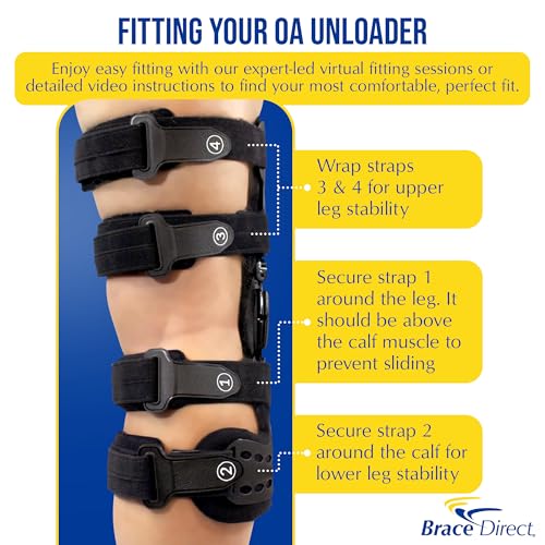 Brace Align OA ROM Unloader Knee Brace - Adjustable Offloading for Degenerative Joint Disease and Osteoarthritis with Varu...