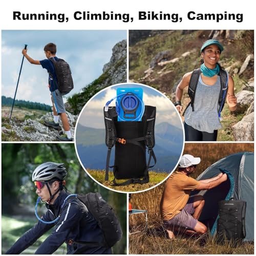 JOYHILL TPU Hydration Bladder,1.5L 2L 3L Water Bladder for Hiking Backpack BPA Free Leak Proof Hydration Pack