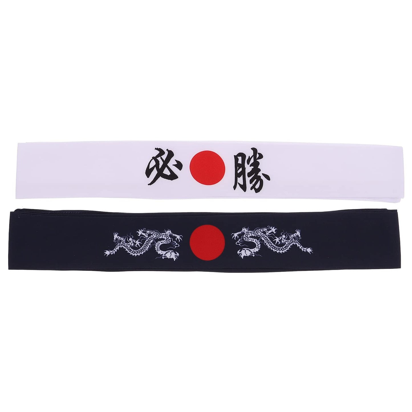 Uonlytech Japanese Headband 2pcs Bushido Headband Fitness Costume Cotton Curls Sports
