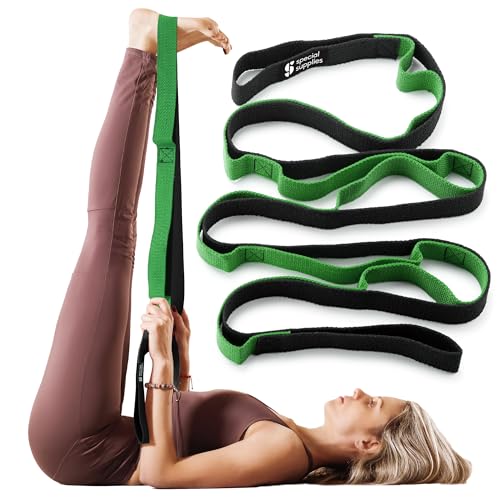 SPECIAL SUPPLIES Yoga Strap for Stretching, Stability Training, Fitness, Flexibility, Physical Therapy, Home Workout Equip...