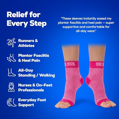 SB SOX Plantar Fasciitis Relief Socks – Ankle Brace Compression Sleeve – Arch Support for Foot Pain, Swelling, Heel Spurs...