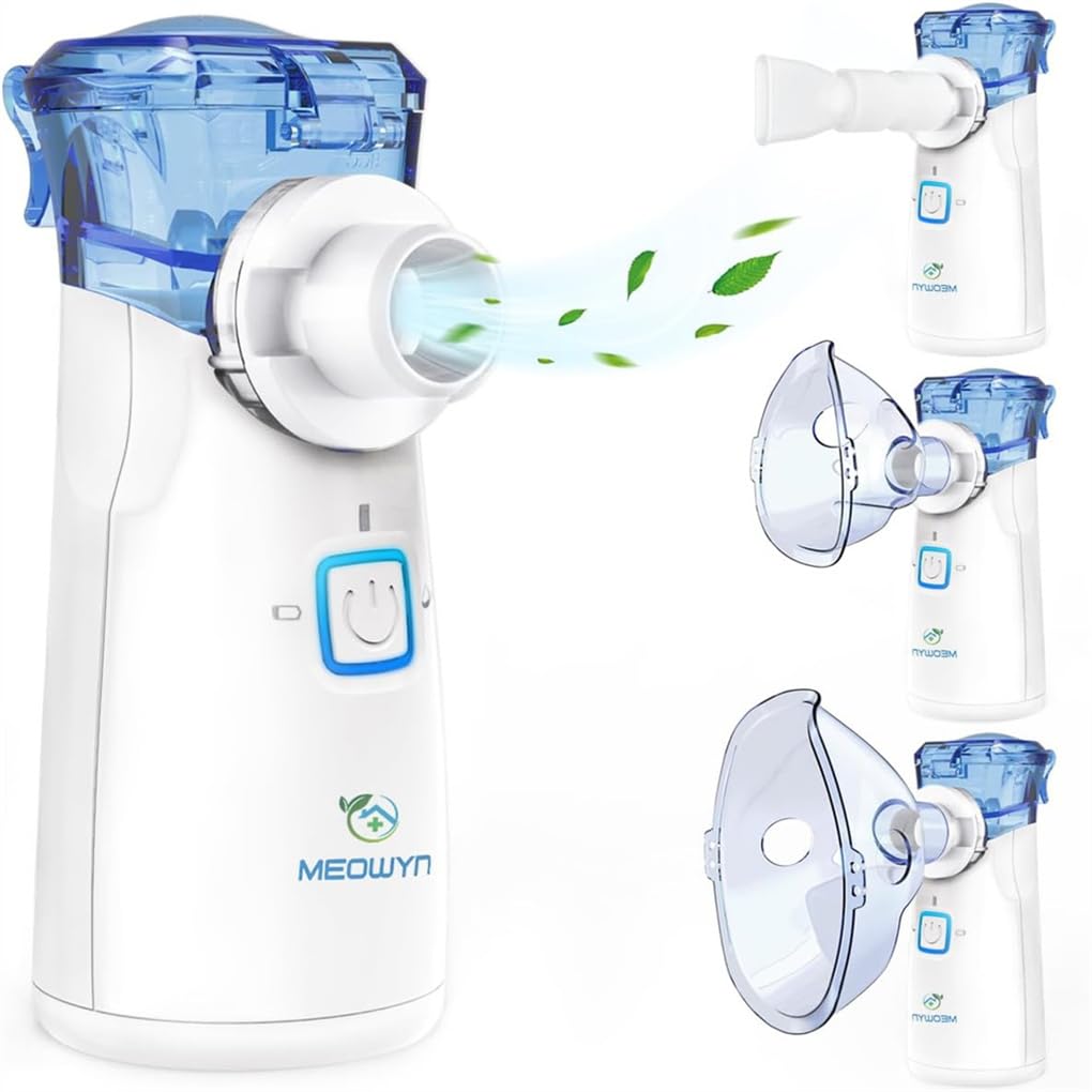 Meowyn Nebulizer Machine for Adults & Kids, USB-C Rechargeable Nebulizer with Portable Design, Easy to Use & Clean, Silent, Efficient Atomization for Home and Travel Use