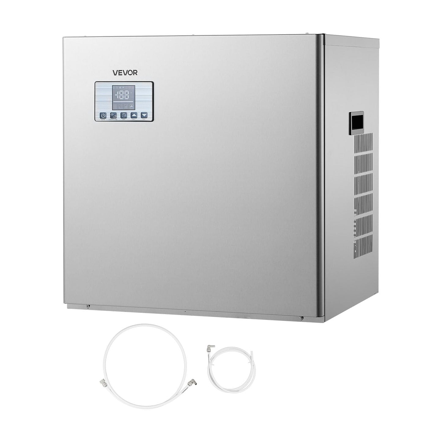 VEVOR Commercial Ice Maker Machine - Head, 550 Lbs/Day Stainless Steel Ice Machine with Scheduled Ice-Making, Self-Cleaning, Adjustable Thickness, Ideal for Restaurant Bar Cafe Hotel - Head Only