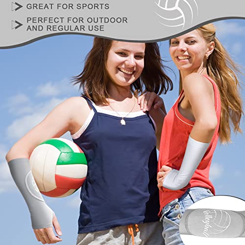Yinder 3 Pairs Sports Volleyball Arm Sleeves for Youth Volleyball Wrist Guard Protection Pads and Thumbhole