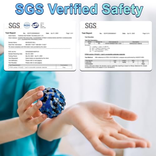 Deep Tissue Massage Ball for Exercise & Recovery - SGS Certification - Targets Back, Shoulder, Legs&Feet - Relieves Muscle...