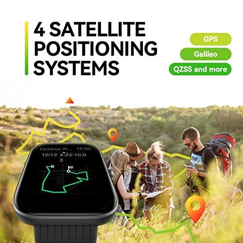 Amazfit Bip 3 Pro Smart Watch for Women, 4 Satellite Positioning Systems, 1.69" Color Display, 14-Day Battery Life, 60+ Sp...