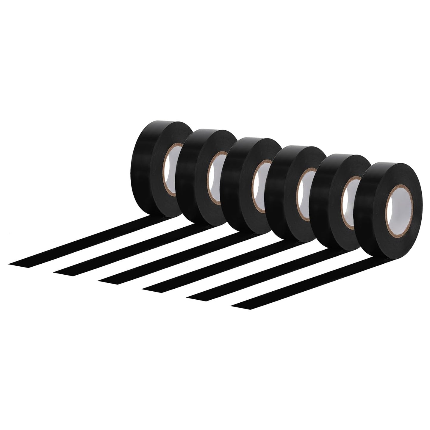 Amazon Basics Electrical Adhesive Tape, for Home DIY, Repairs, Electrical, Automotive and Equipment, 6-Pack, 3/4-inch by 60-feet, Black
