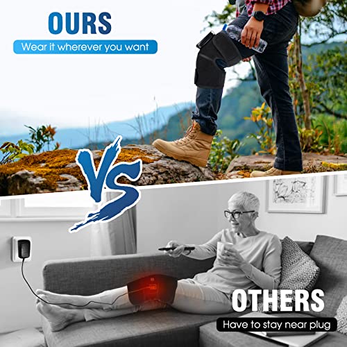 MOAJAZA Knee Massager with Heat and Vibration, Heating Pad for Knee Shoulder Elbow, Heated Knee Brace for Arthritis with M...