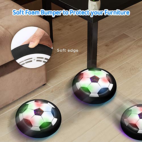Toyk Boy Toys - LED Hover Soccer Ball - Air Power Training Ball Playing Football Indoor Outdoor Game - Birthday Gifts for ...