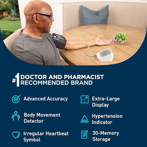 OMRON Silver Blood Pressure Monitor for Home Use & Upper Arm Blood Pressure Cuff - #1 Doctor & Pharmacist Recommended Bran...