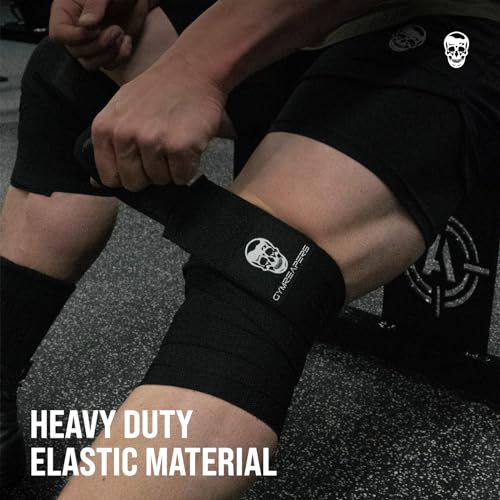 Gymreapers Knee Wraps for Squats and Powerlifting 72 Inch Compression Wraps with Strap for Men & Women Weightlifting Support