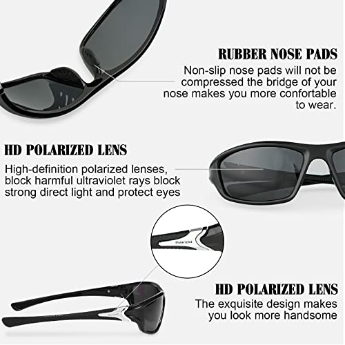 Cindeer 8 Pairs Polarized Sunglasses for Men and Women Sun Glasses with UV Protection Sport Sunglasses for Outdoor Activities